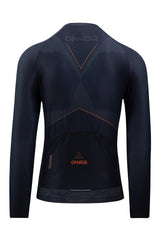 A men's bike jersey with full sleeves is showcased in this image. The jersey is tailored for cycling enthusiasts, featuring a form-fitting design and extended sleeves to provide optimal coverage. It is crafted from moisture-wicking fabric, keeping the rider cool and dry during intense rides. The vibrant colors and patterns add a touch of style to the overall design.