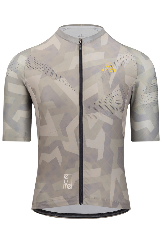 Men's Pro Cycling Jersey Short Sleeve - Beige / Brown - men's beige / brown jerseys short sleeve - Men's Pro Cycling Jersey Short Sleeve - Beige / Brown