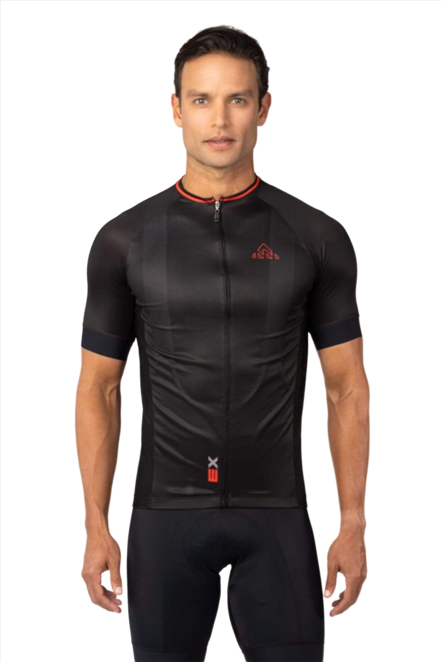 bike riding clothes, men's classic black cycling jersey