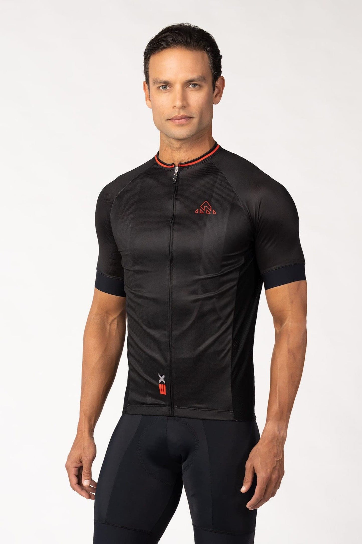 bike riding clothes, men's black cycling jersey