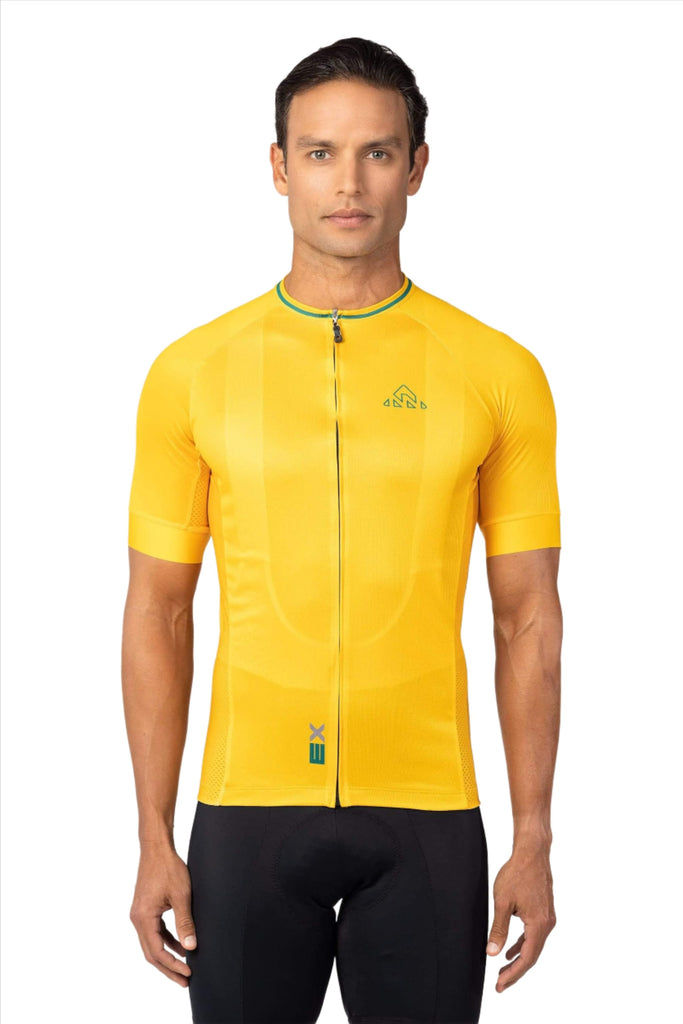 Men's Expert Jersey Short Sleeve - Yellow - men's yellow jerseys short sleeve - biking clothes, men's classic yellow cycling jersey