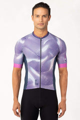 Men's Elite Cycling Jersey Short Sleeve - Purple
