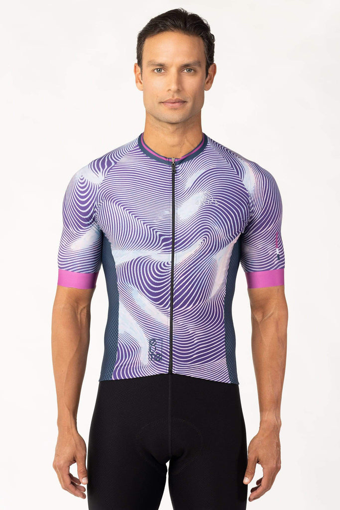 Men's Elite Cycling Jersey Short Sleeve - Purple - men's purple jerseys short sleeve - Men's Elite Cycling Jersey Short Sleeve - Purple