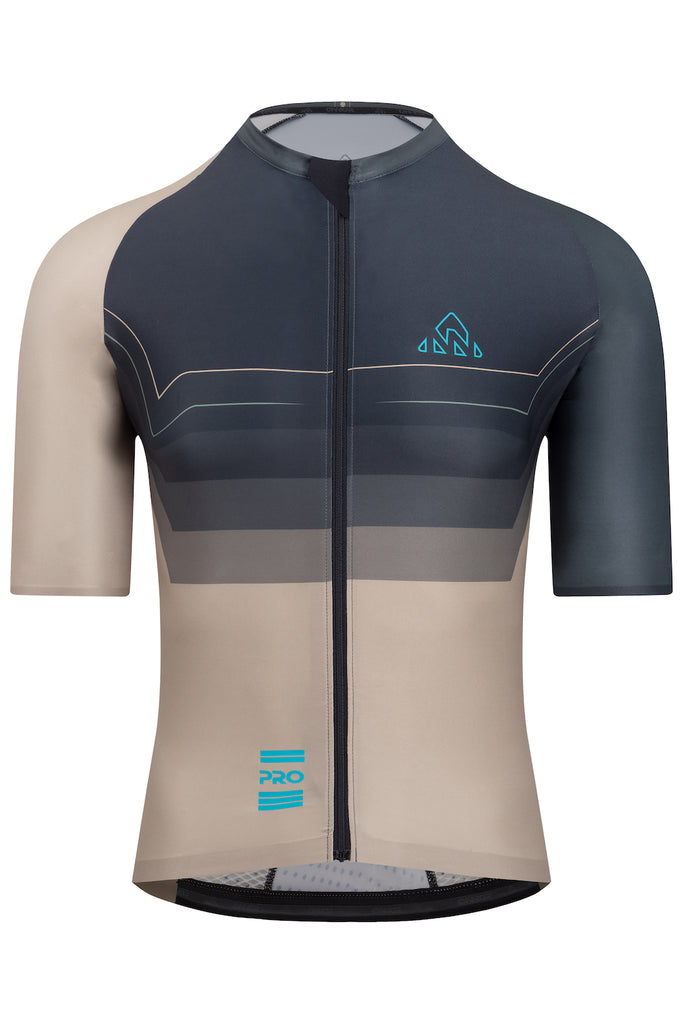 Men's Elite Cycling Jersey Short Sleeve - Beige / Brown - men's beige / brown jerseys short sleeve - Men's Elite Cycling Jersey Short Sleeve - Beige / Brown