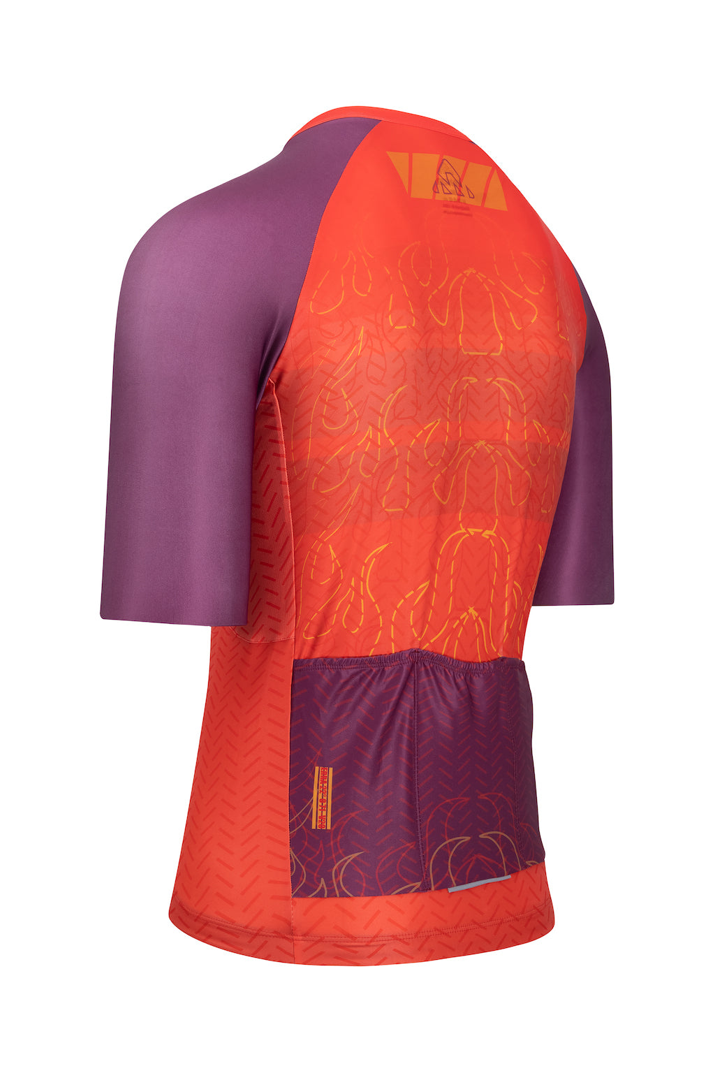 A men's cycling shirt with short sleeves. The shirt has a classic design and is constructed from a quick-drying fabric to keep riders comfortable.