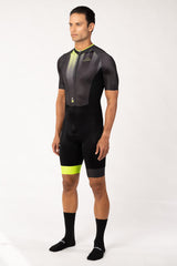 triathlon store - mens black tri suit short sleeve lightweigh for long rides