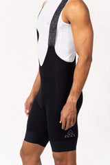 cycle clothing - men's black cycle bibs with chamois for professional rider for long rides