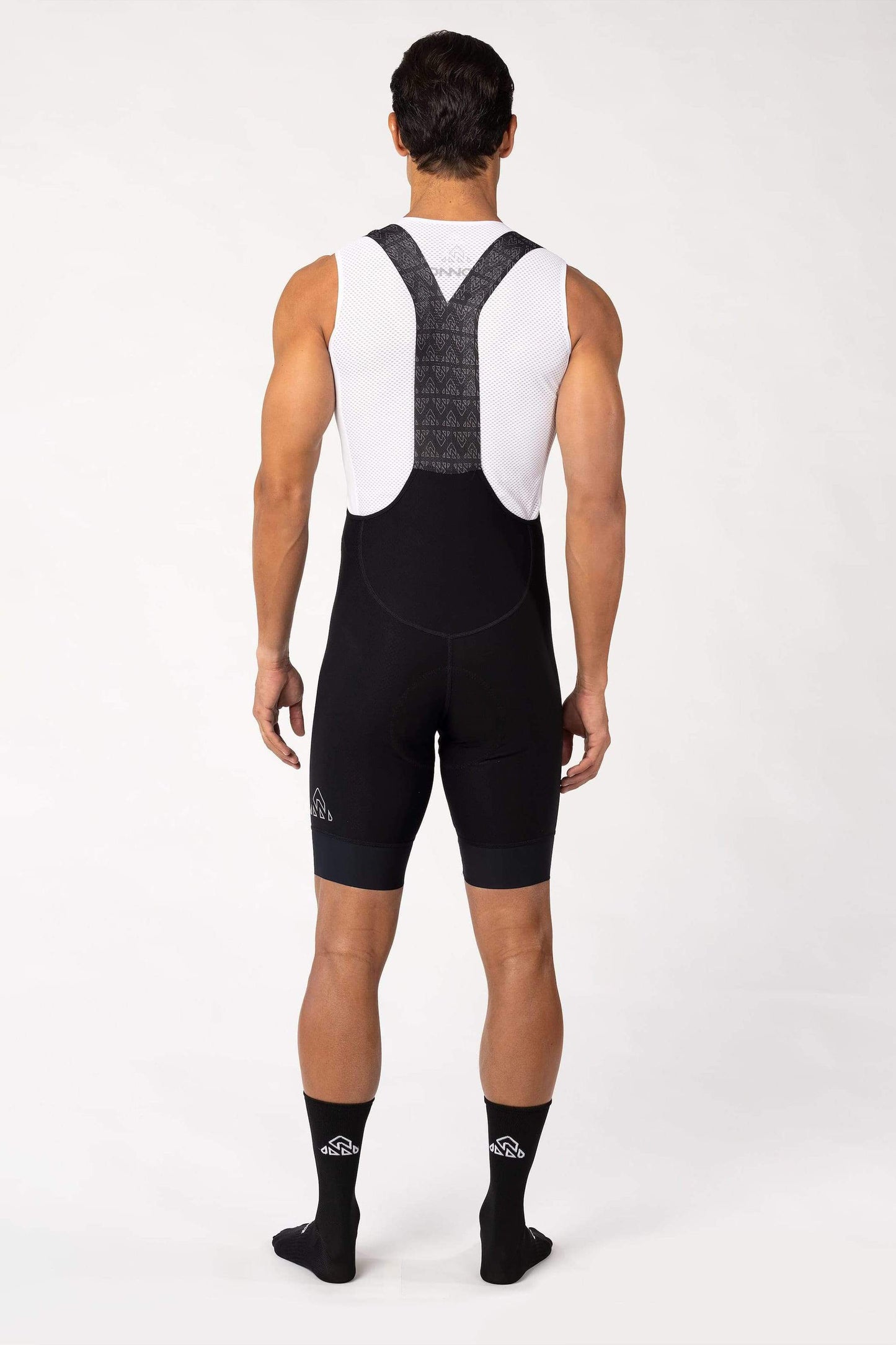 cycle wear - men's black cycle bibs lightweigh for professional cyclists for long rides