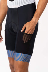 clothes bikers wear - men's black cycle bibs with chamois for professional rider for long rides