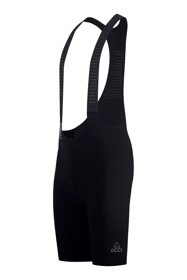 cycling bib shorts in miami  road bike clothing - mens black bike shorts with chamois for amateur biker with mesh straps