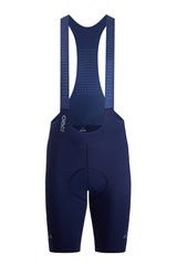 Men's Seamless Cycling Bib Shorts in Blue - Front View, Lightweight, Quick-Dry Technology