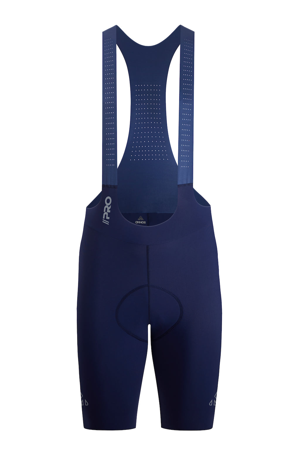 Men's Seamless Cycling Bib Shorts in Blue - Front View, Lightweight, Quick-Dry Technology