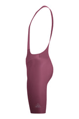 mens burgundy cargo bib shorts comfortable for professional cyclists with mesh straps