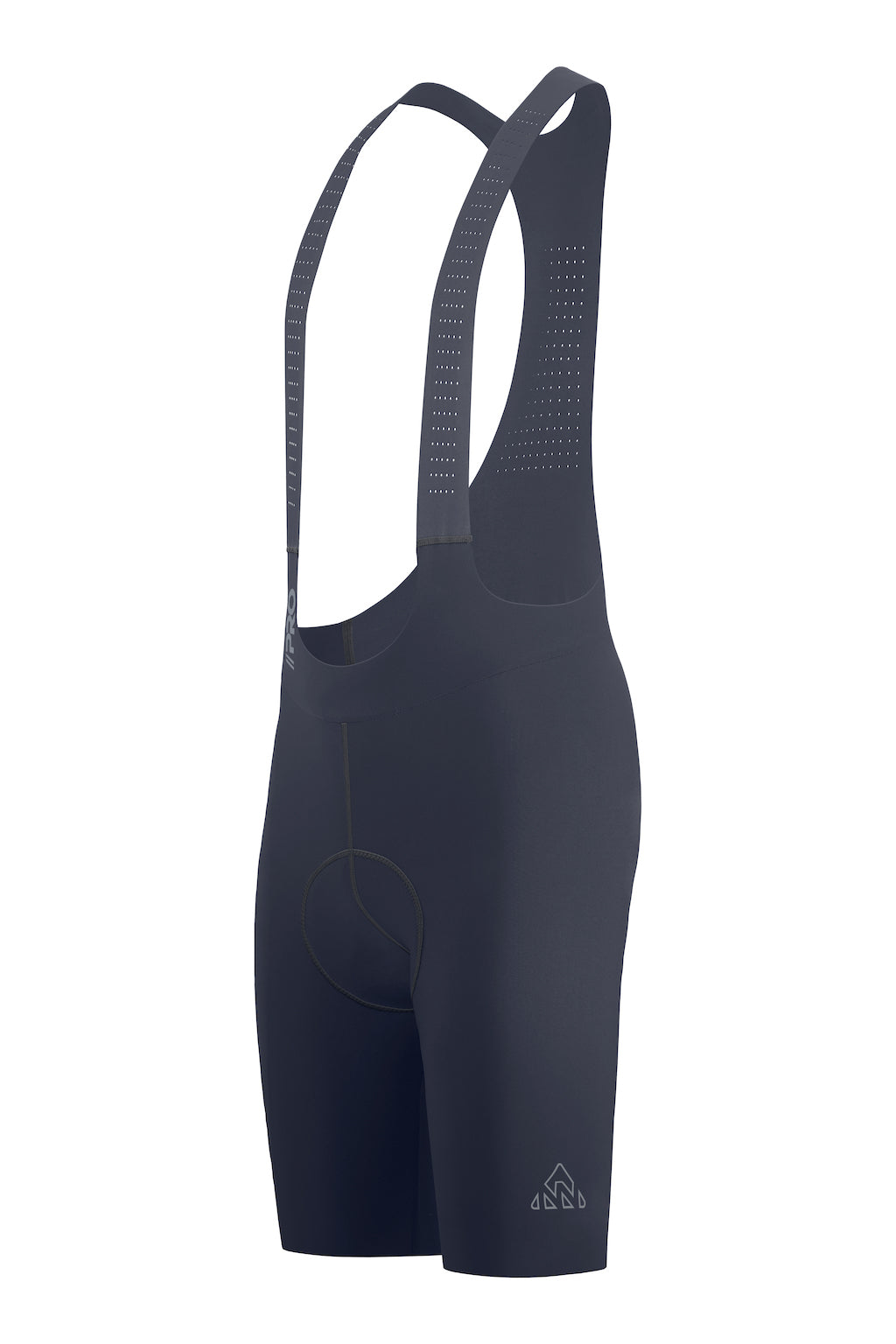 bike casual wear - mens grey cycling bibs with chamois for amateur rider with mesh straps