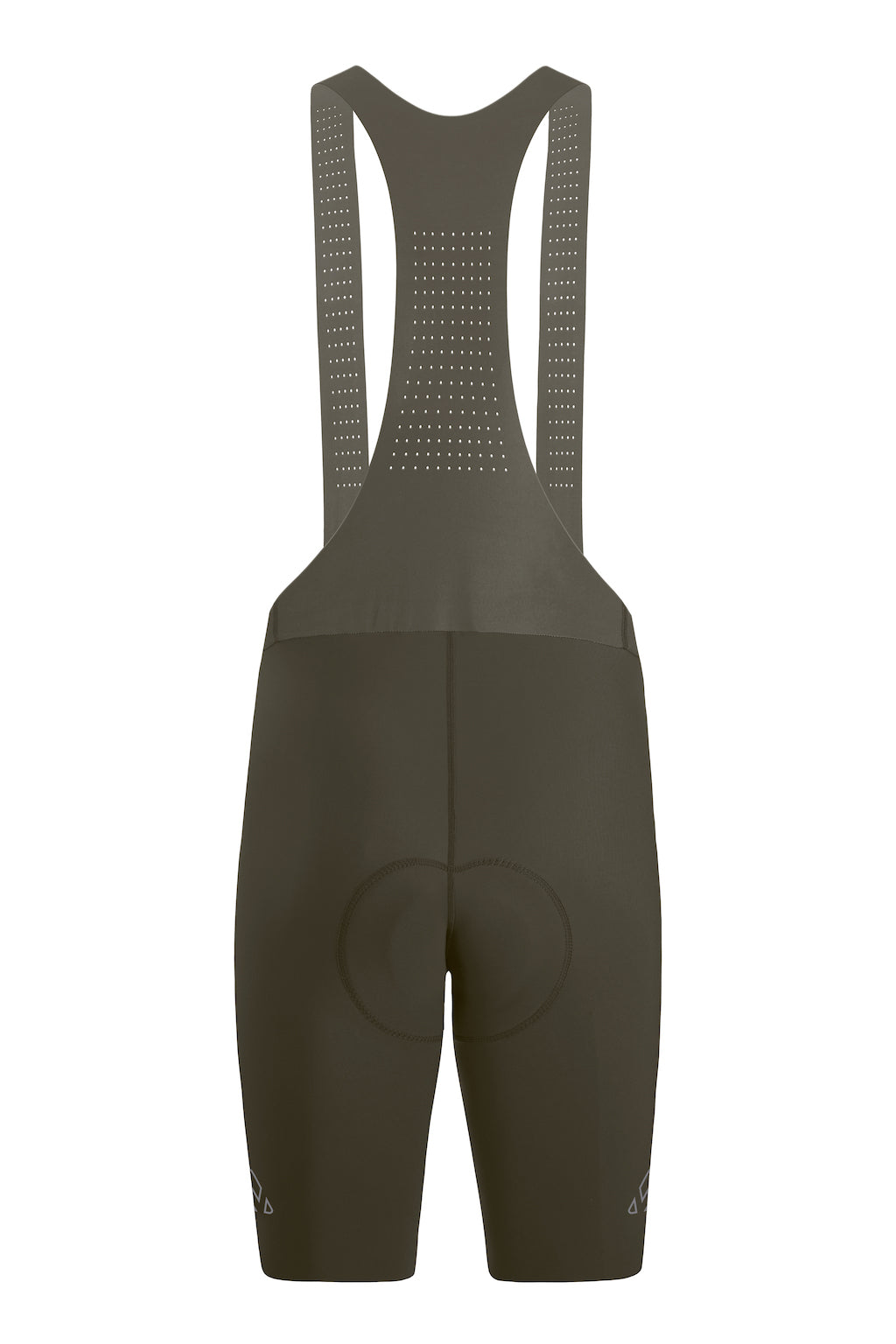 men's olive green cycle bibs lightweigh for professional cyclists with mesh straps