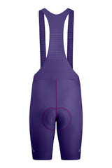 men's purple cycling bib shorts padded for amateur biker for long distances