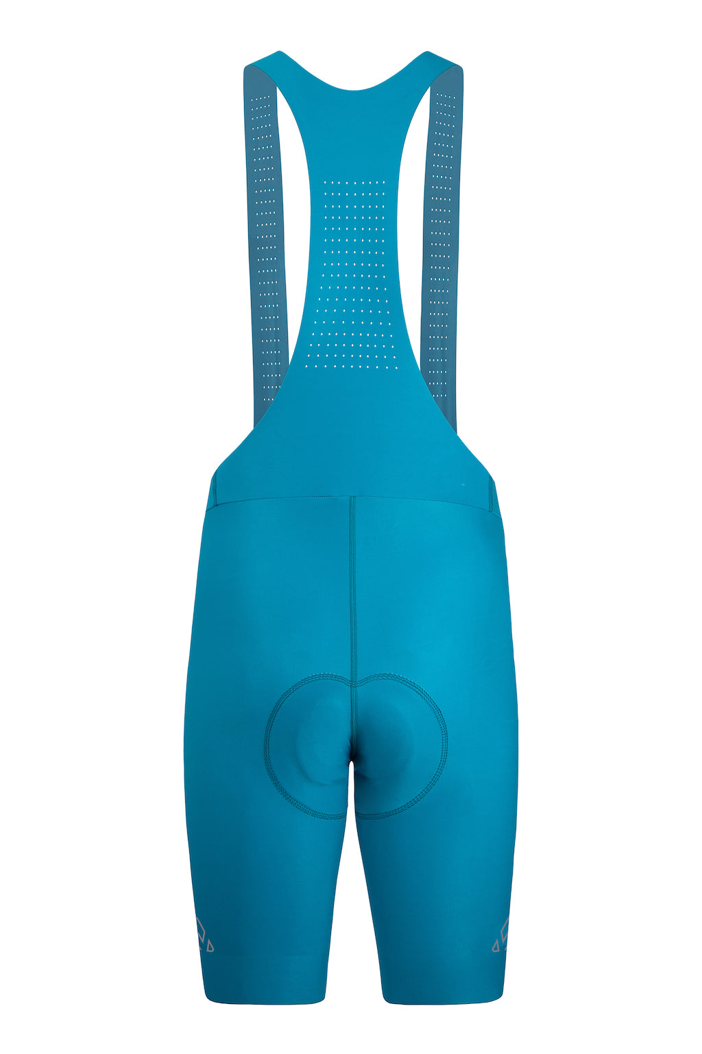 mens turquoise cycling bibs comfortable for professional biker with mesh straps