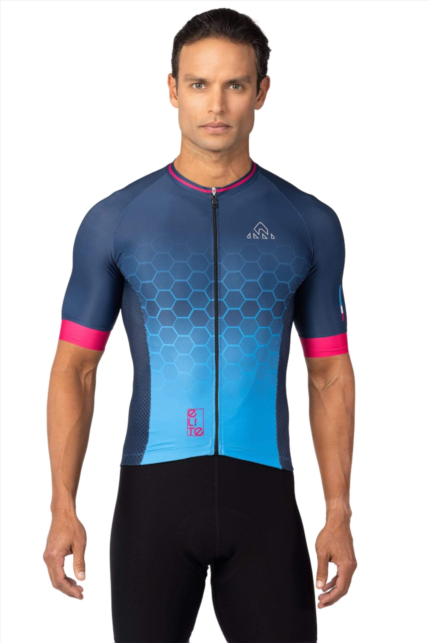 cycle gear, men's blue elite cycling jersey