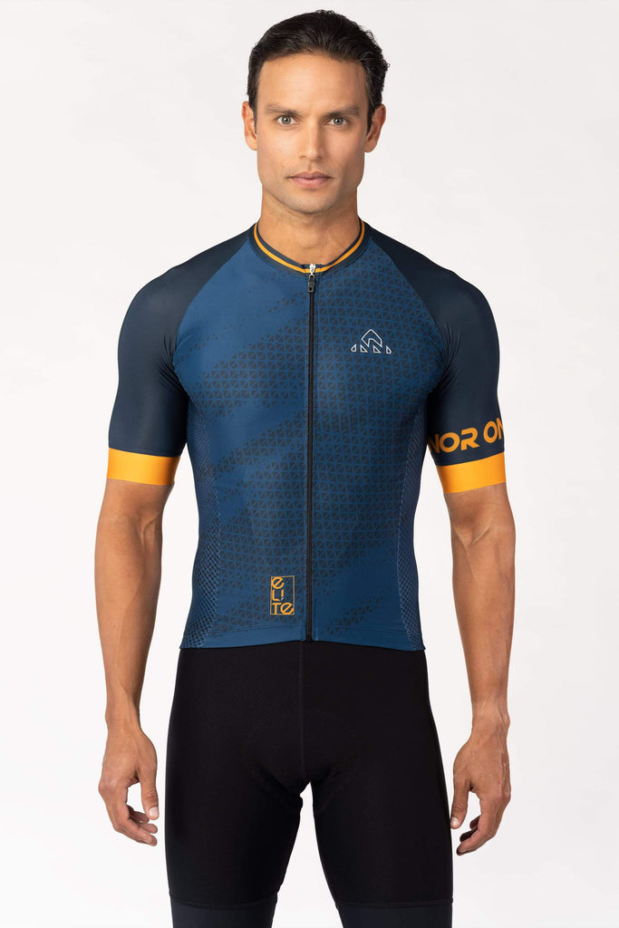 Men's Elite Cycling Jersey Short Sleeve - Navy - men's navy jerseys short sleeve - Men's Navy Cycling Jersey Short Sleeve