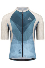 Men's Elite Cycling Jersey Short Sleeve - Beige / Teal