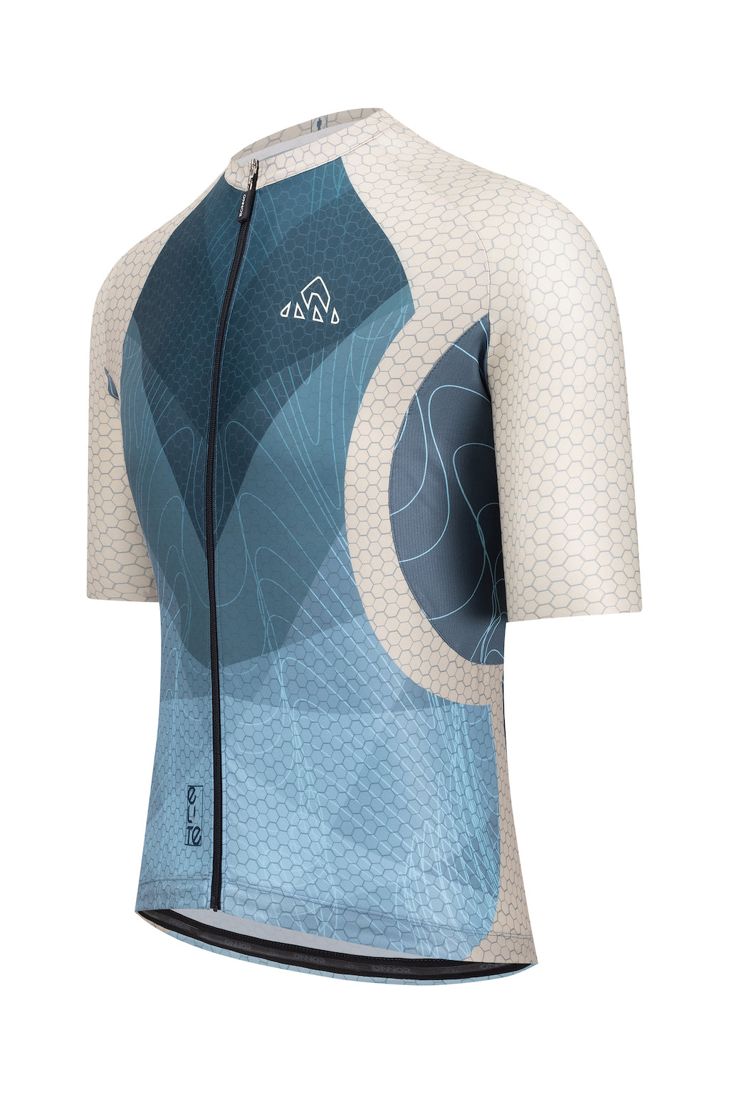 A men's bike shirt with short sleeves. The shirt features a sleek design in vibrant colors, perfect for cycling enthusiasts.