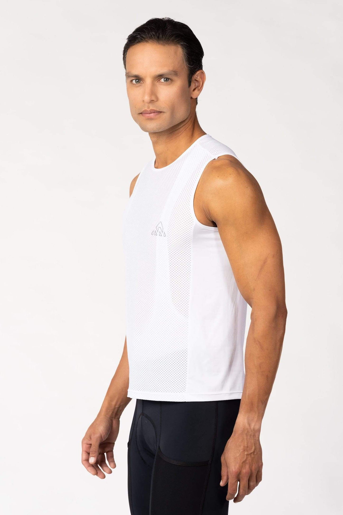activewear biker, men's cycling base layer white