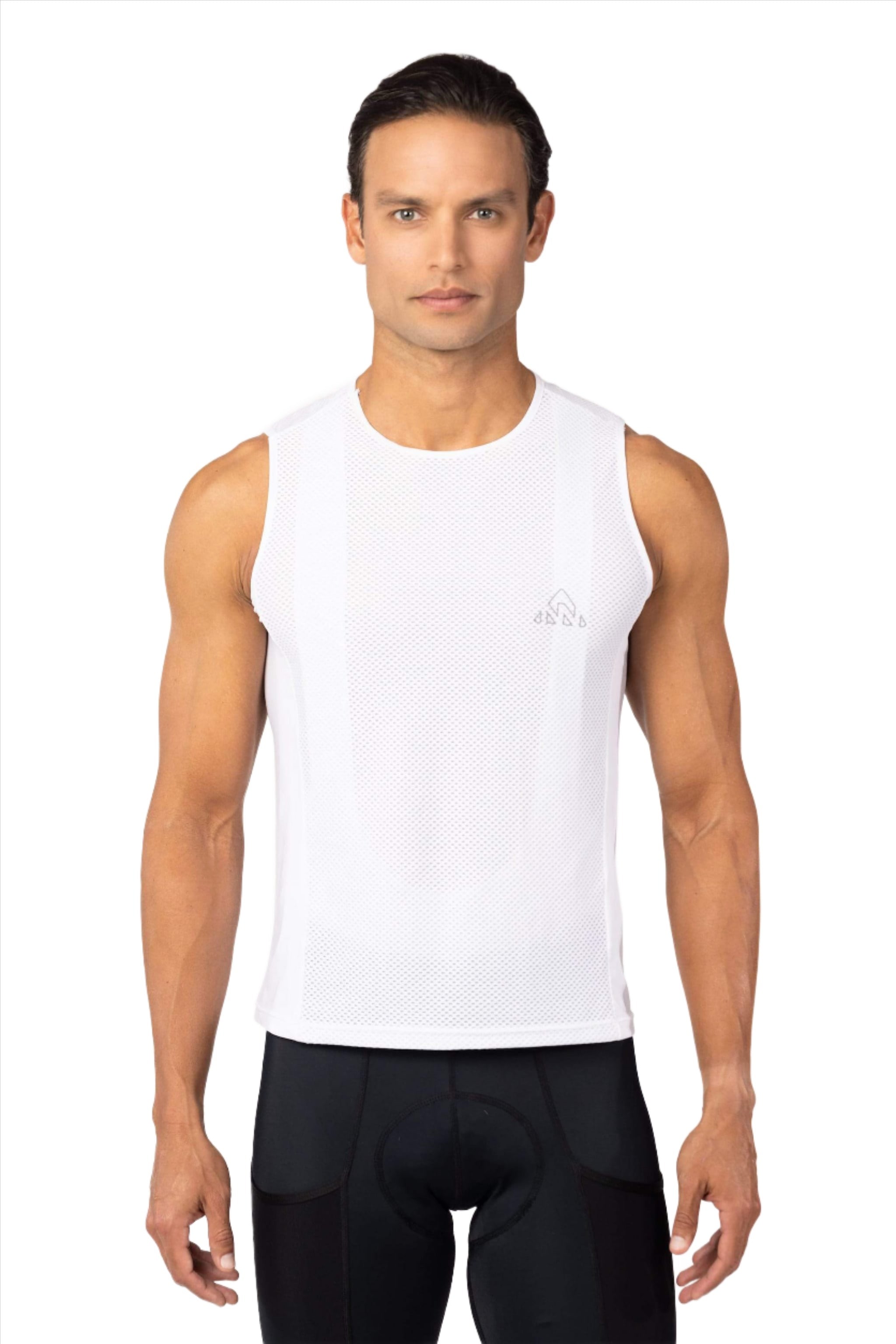 activewear biker, men's white professional base layer