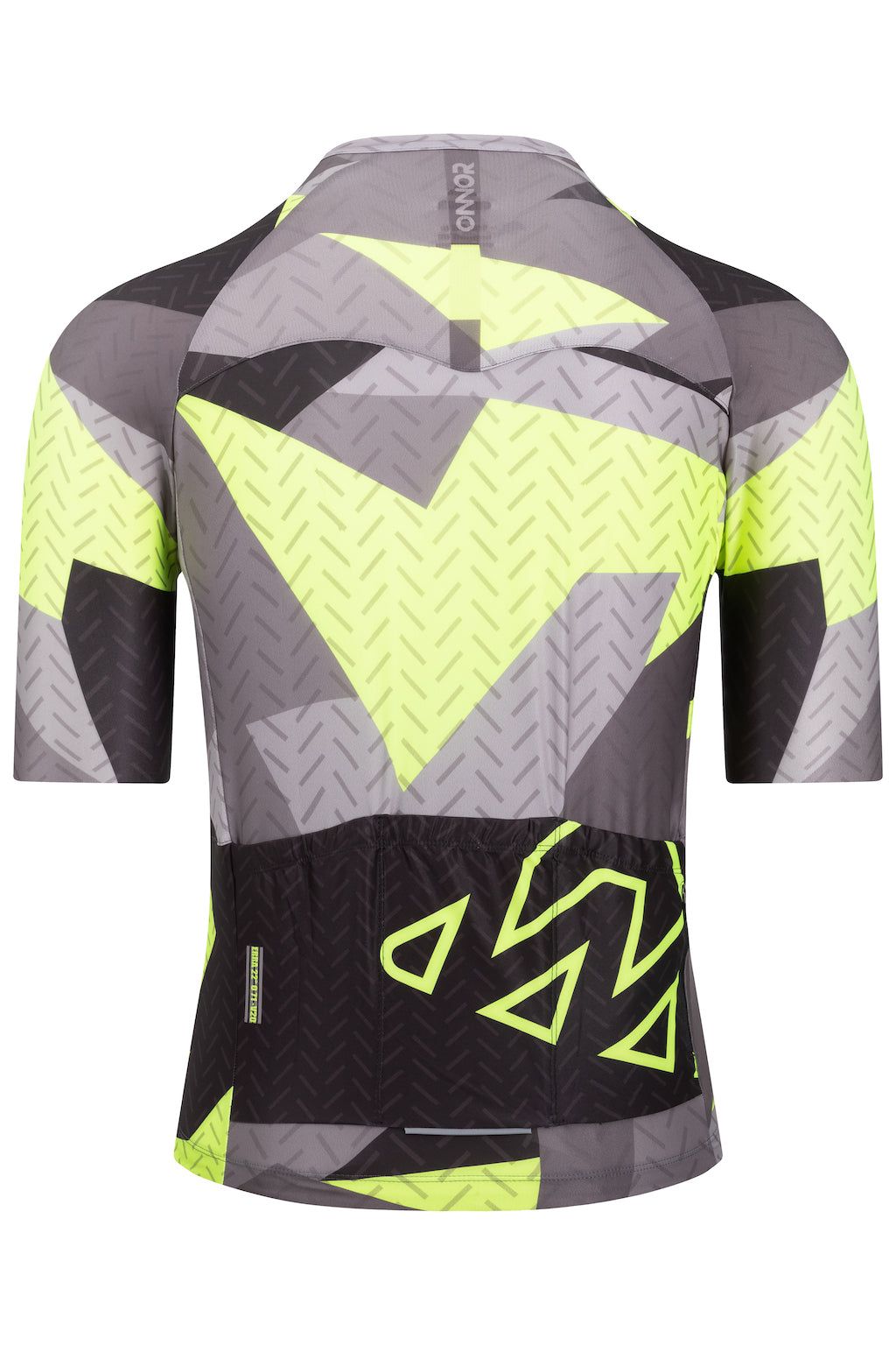 A male rider's short sleeve cycling shirt. The shirt has a slim fit and features flatlock seams to prevent chafing during long rides.