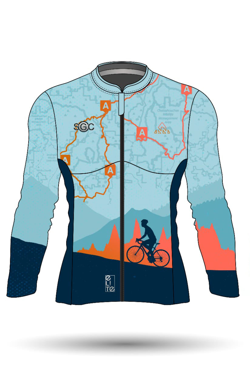Men's Elite Jersey Long Sleeve - Blue / Orange