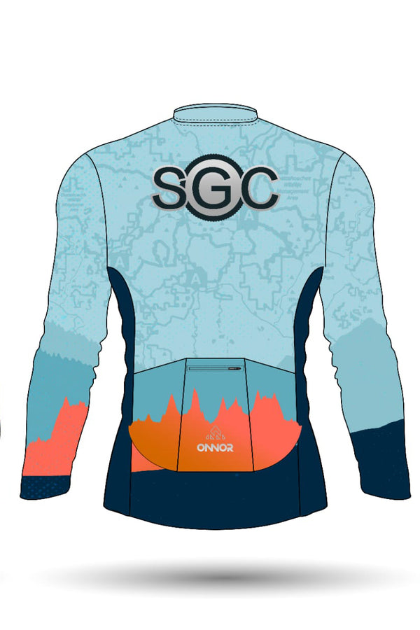  cycling jersey long sleeve | stay warm and comfortable on your ride  sale -  Women's Elite Jersey Long Sleeve - Blue / Orange