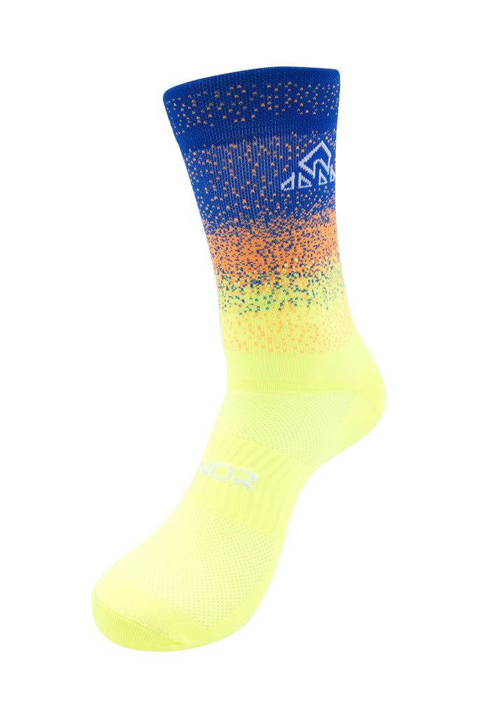 Unisex Blue Deg / Green Cycling Socks - men's blue deg / green cycling socks - bike racing clothes - Unisex Blue Degree / Green Cycling Socks - cycling sock styles