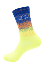 biking clothing - Unisex Blue Degree / Green Cycling Socks - cycling sock companies
