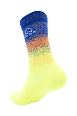 Unisex Blue Degree / Green Cycling Socks - lightweight cycling sock