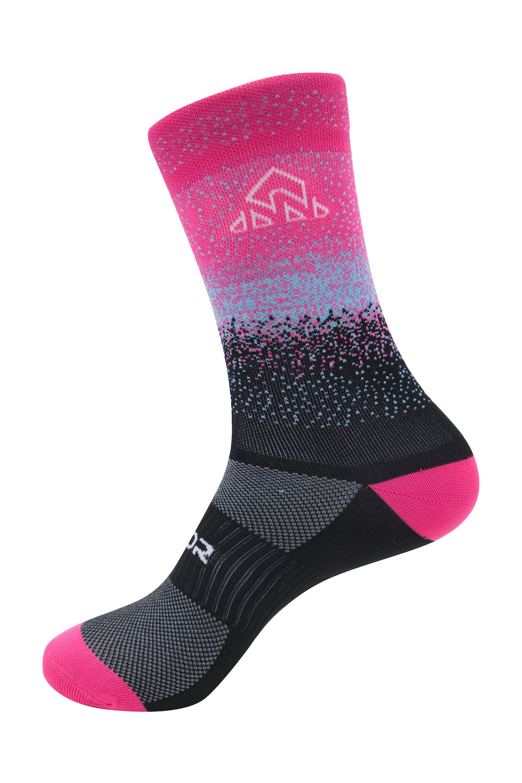 biking clothing - Unisex Fucsia Degree Cycling Socks - cycling sock