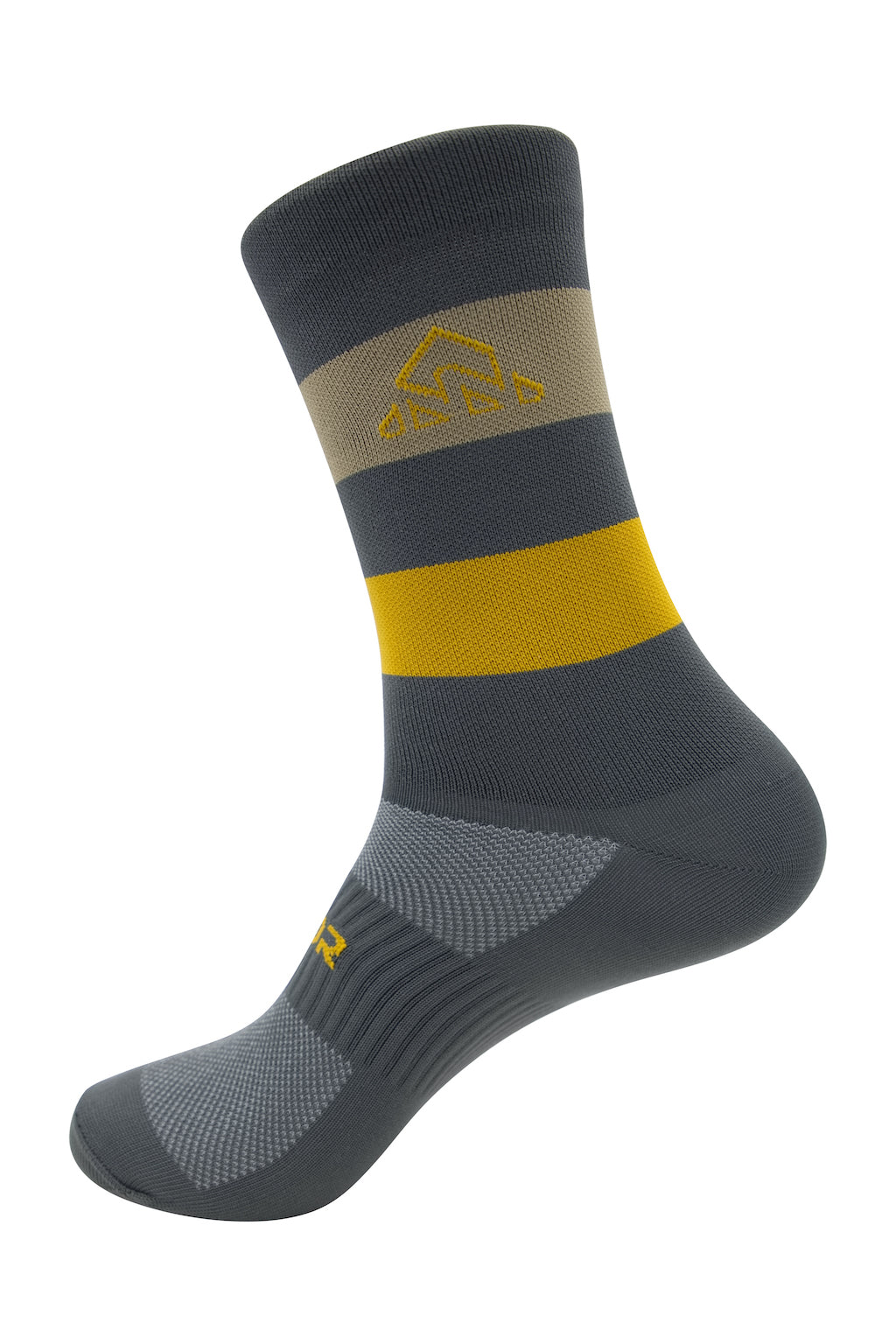 bike cloth - Unisex Gray / Khaki Cycling Socks - cycling sock manufacturer