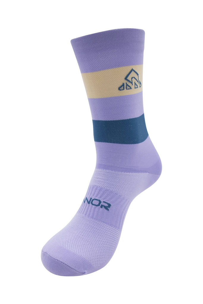 Unisex Lilac / Petroleum Cycling Socks - men's lilac / petroleum cycling socks - clothes bikers wear - Unisex Lilac / Petroleum Cycling Socks - best cycling sock