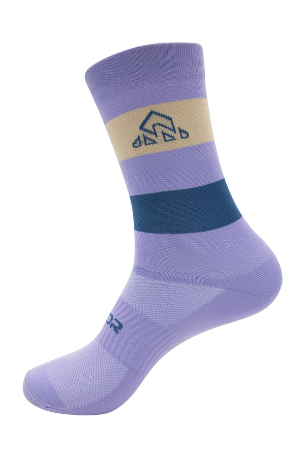  buy triathlon, cycling and running accessories men miami -  bike cloth - Unisex Lilac / Petroleum Cycling Socks - cycling sock manufacturer