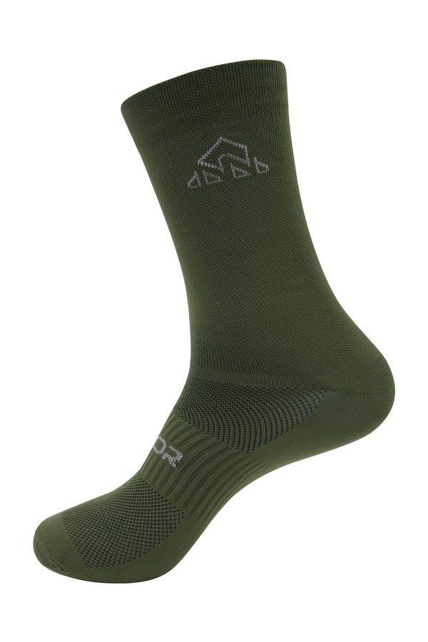  best triathlon, cycling and running accessories men -  clothes to wear biking - Unisex Oil Green Cycling Socks - best winter cycling sock