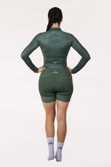 activewear bike - womens lime cycling aerosuit long sleeve padded for professional biker for long rides