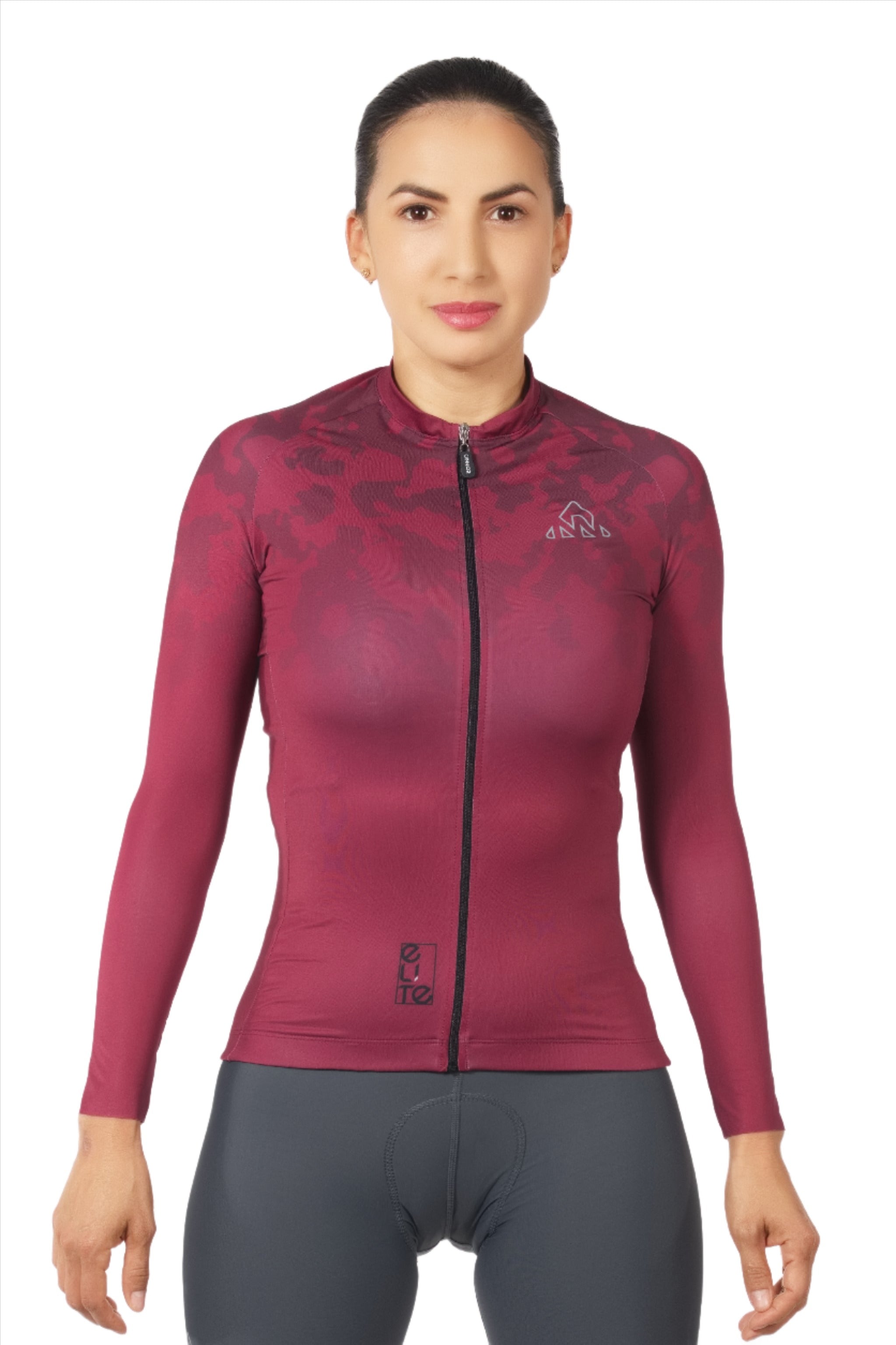 Women's Wine Cycling Jersey Long Sleeve