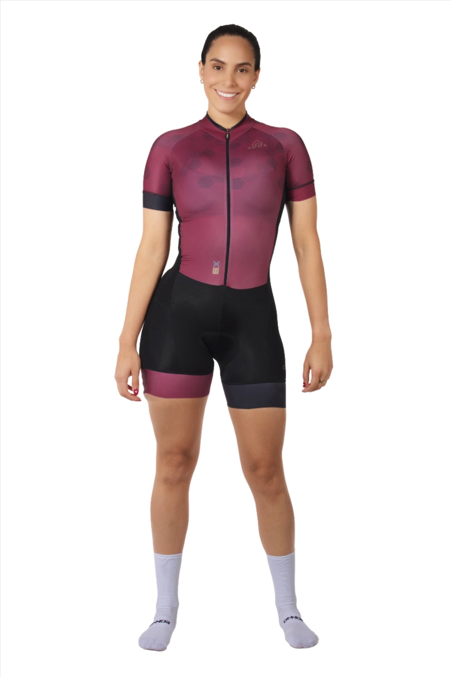 activewear bike - women's purple wine cycling suit short sleeve comfortable for amateur biker for long rides