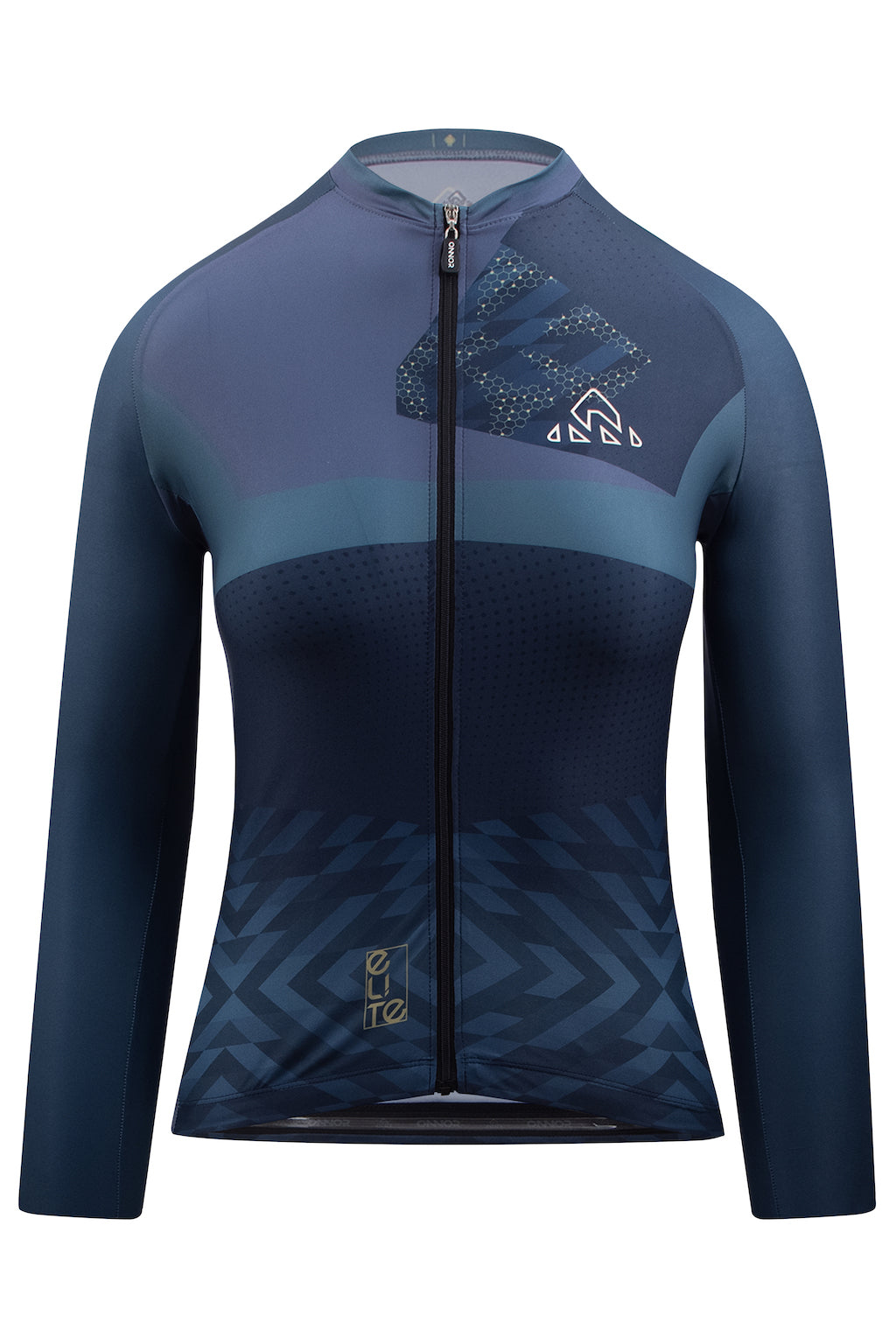 Women's Blue Cycling Jersey Long Sleeve