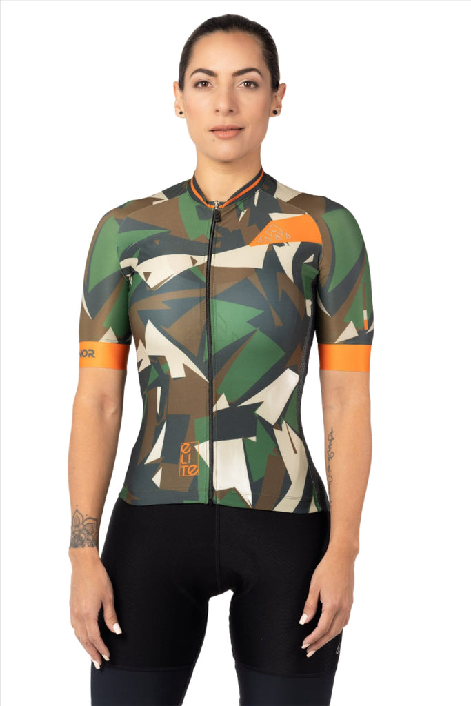 Women's Elite Cycling Jersey Short Sleeve - Camouflage - women's camouflage jerseys short sleeve - Women's camouflage cycling jersey short sleeve