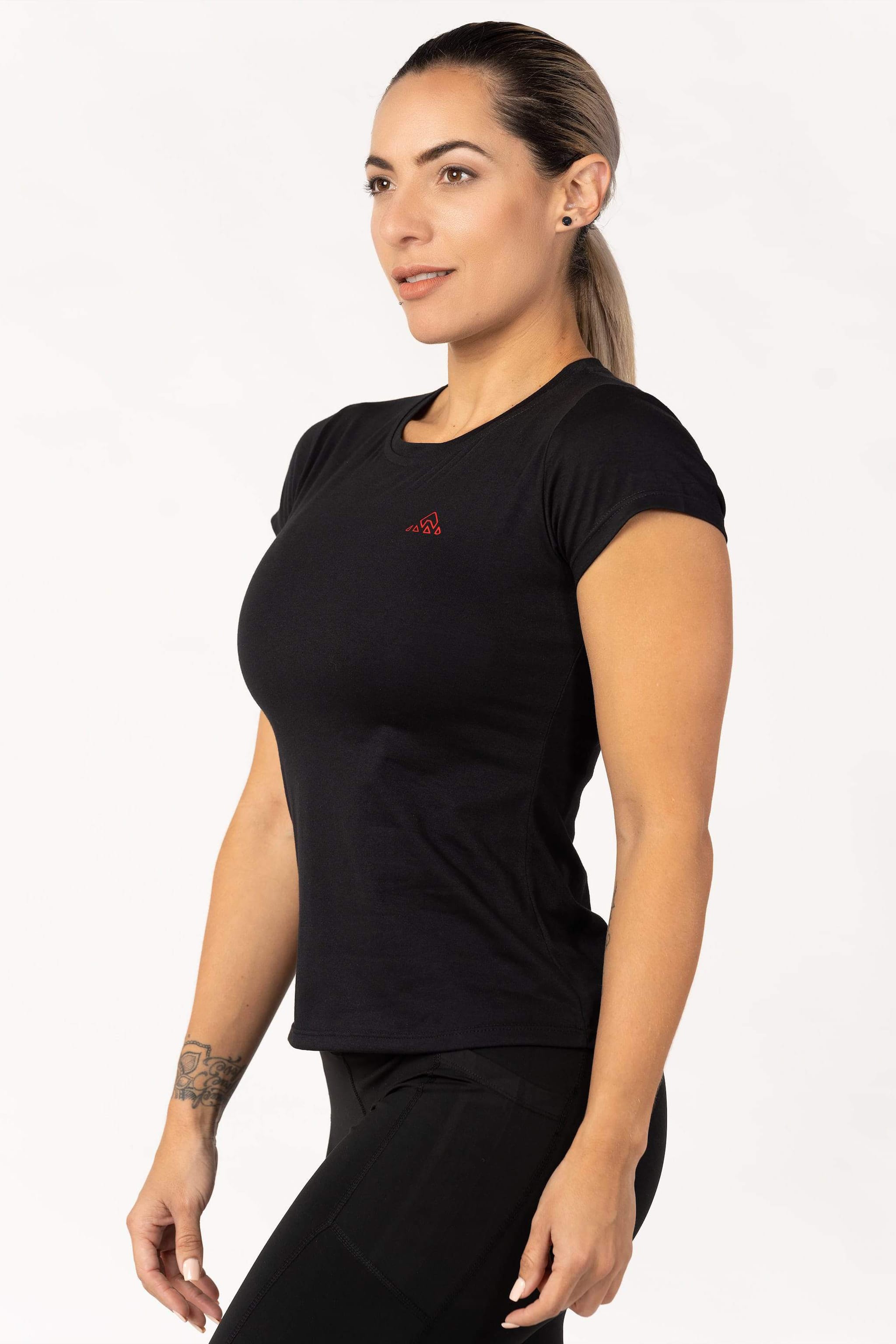 Best running t-shirt for women price Miami, running clothing, Women's running black t-shirt