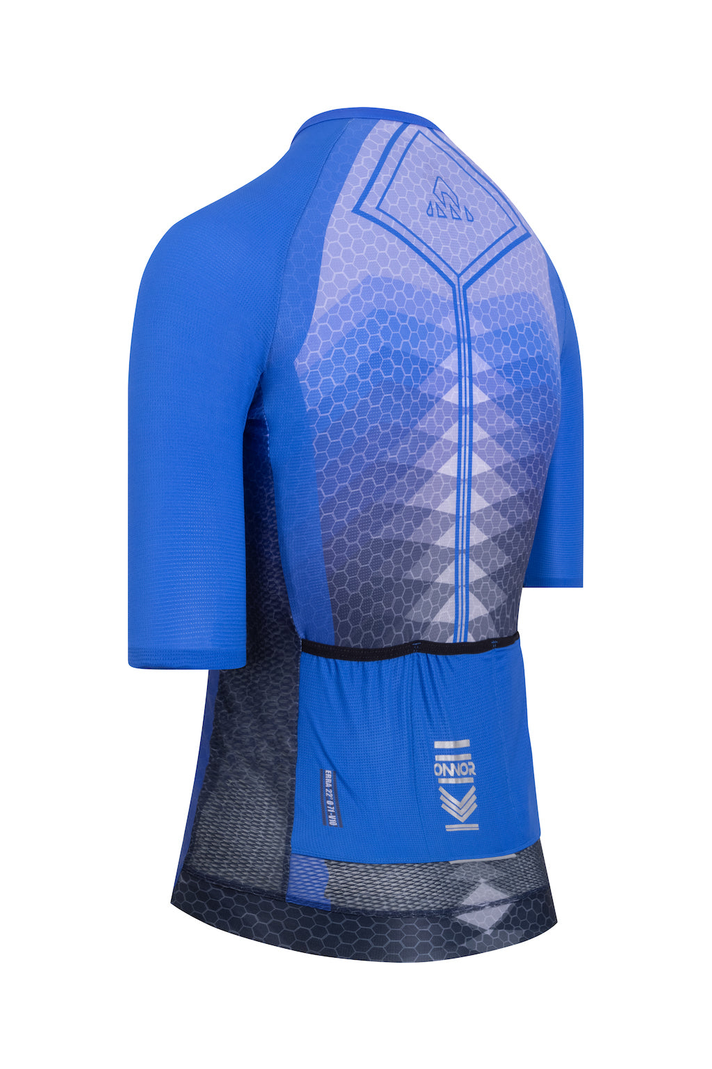 A short-sleeved top for women's cycling, displayed on a wooden hanger. The top is made from durable fabric and is suitable for various weather conditions.