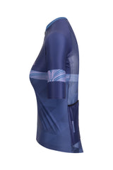 A ladies' cycling tee with short sleeves, showcasing a versatile and functional design for active female riders.