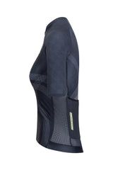 A women's bike jersey in a short sleeve cut, seen from the back. The jersey offers a streamlined fit and advanced moisture-wicking technology.