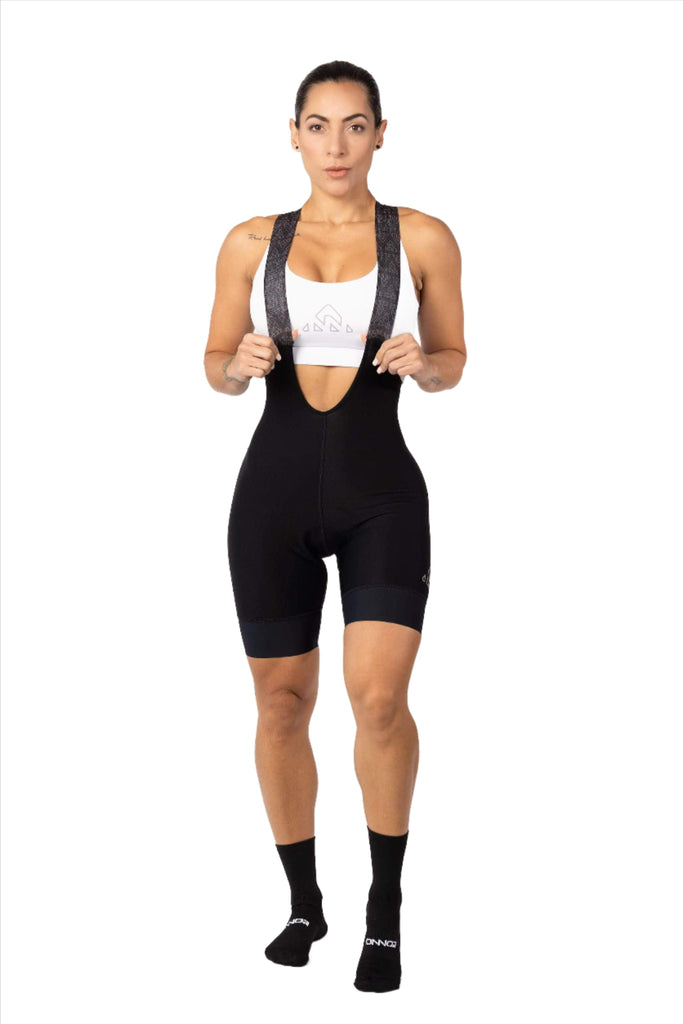 Women's Onyx Black Elite Cycling Bib - women's black bib shorts - Women's Onyx Black Elite Cycling Bib