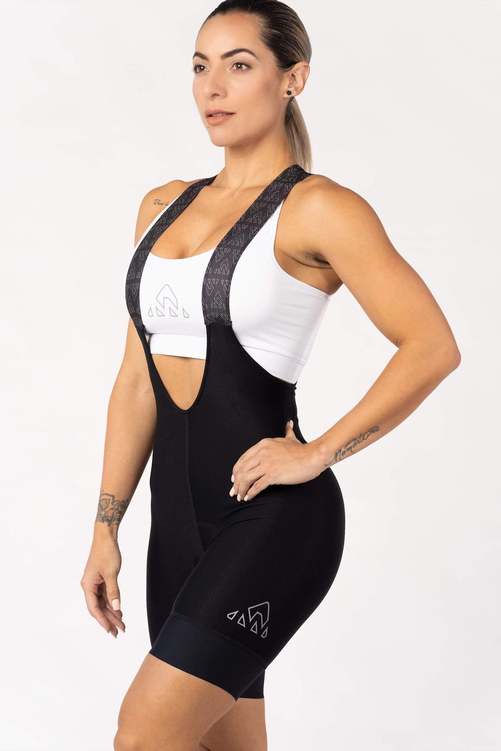 activewear biker - women's black bike shorts lightweigh for amateur cyclists with mesh straps