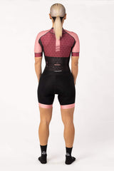 bike athletic wear - women's pink cycling skin suit lightweigh for amateur biker for long rides